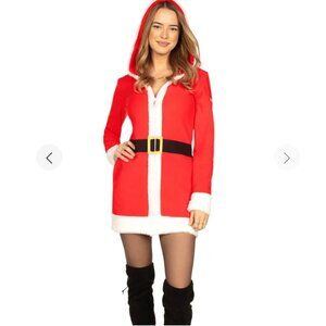 NWT Tipsy Elves Mrs Claus Cozy Zip Up Dress XS